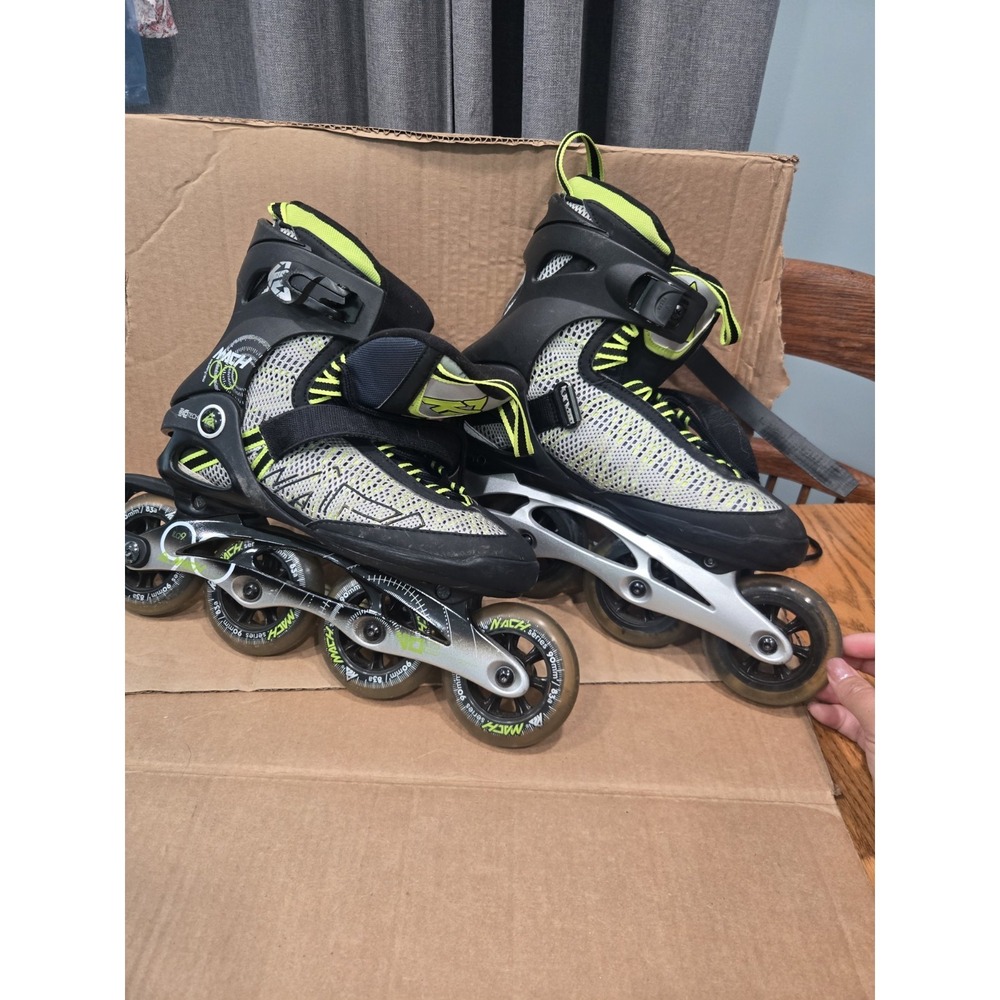 K2 Mach 90 M Inline Skates Mens US8 EUR40.5 90mm Roller Blades + Bag + New Strap